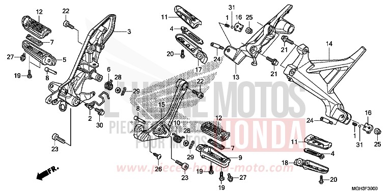 STEP for VFR1200X Dual Clutch PEARL COSMIC BLACK (NHA64) from 2012